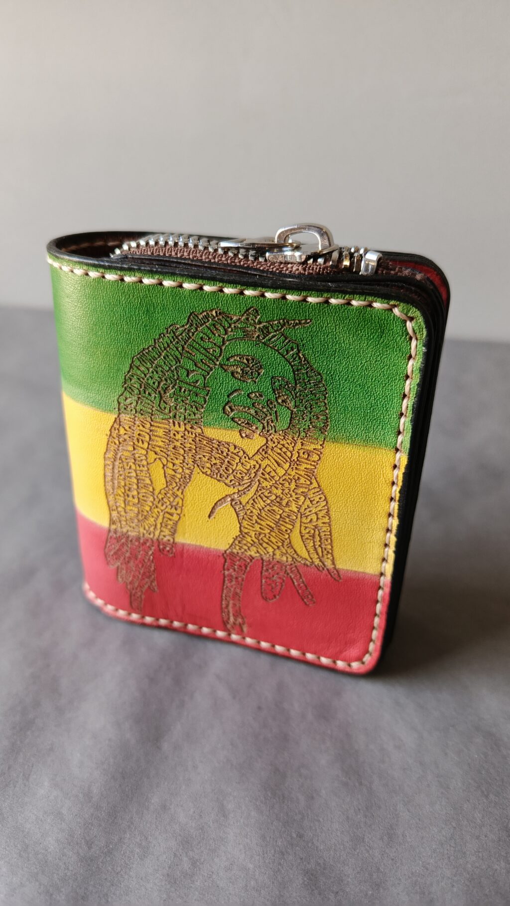 Кошелек из натуральной кожи с гравировкой Боб Марли