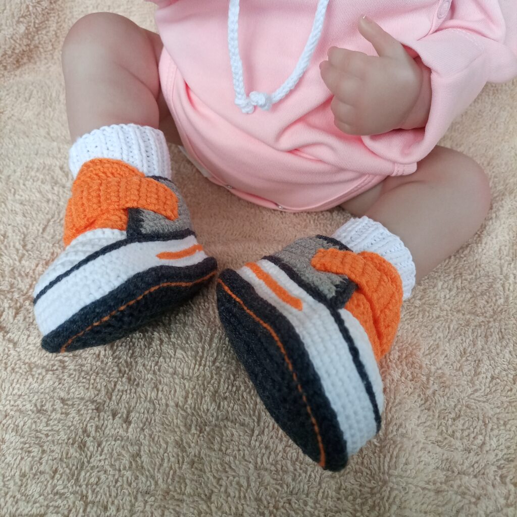 Пинетки кеды вязаные