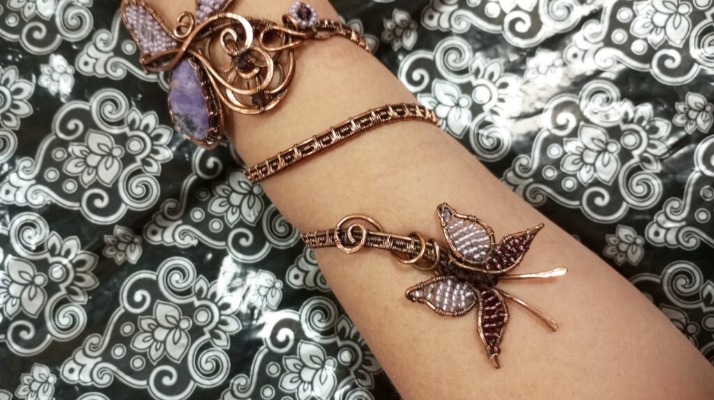 Браслет медный «Бабочка»