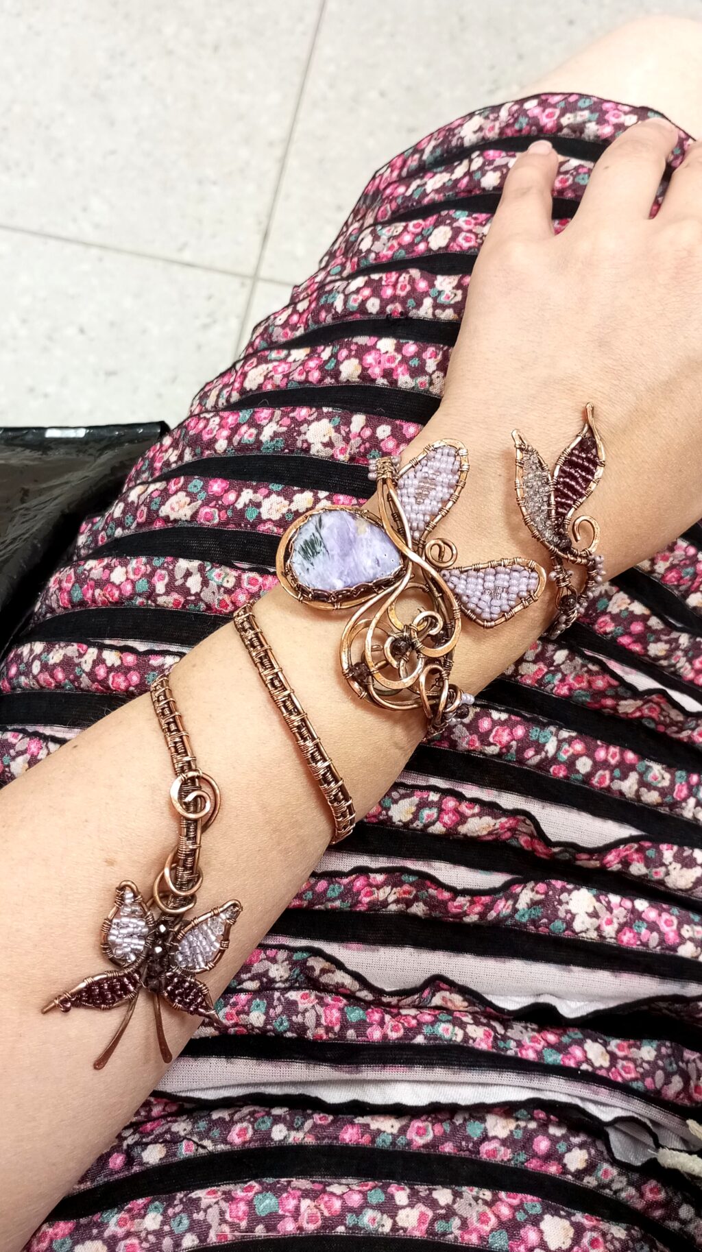 Браслет медный «Бабочка»