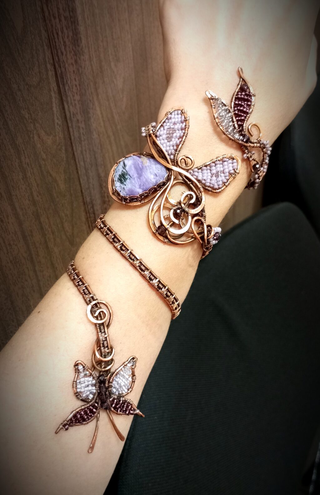 Браслет медный «Бабочка»