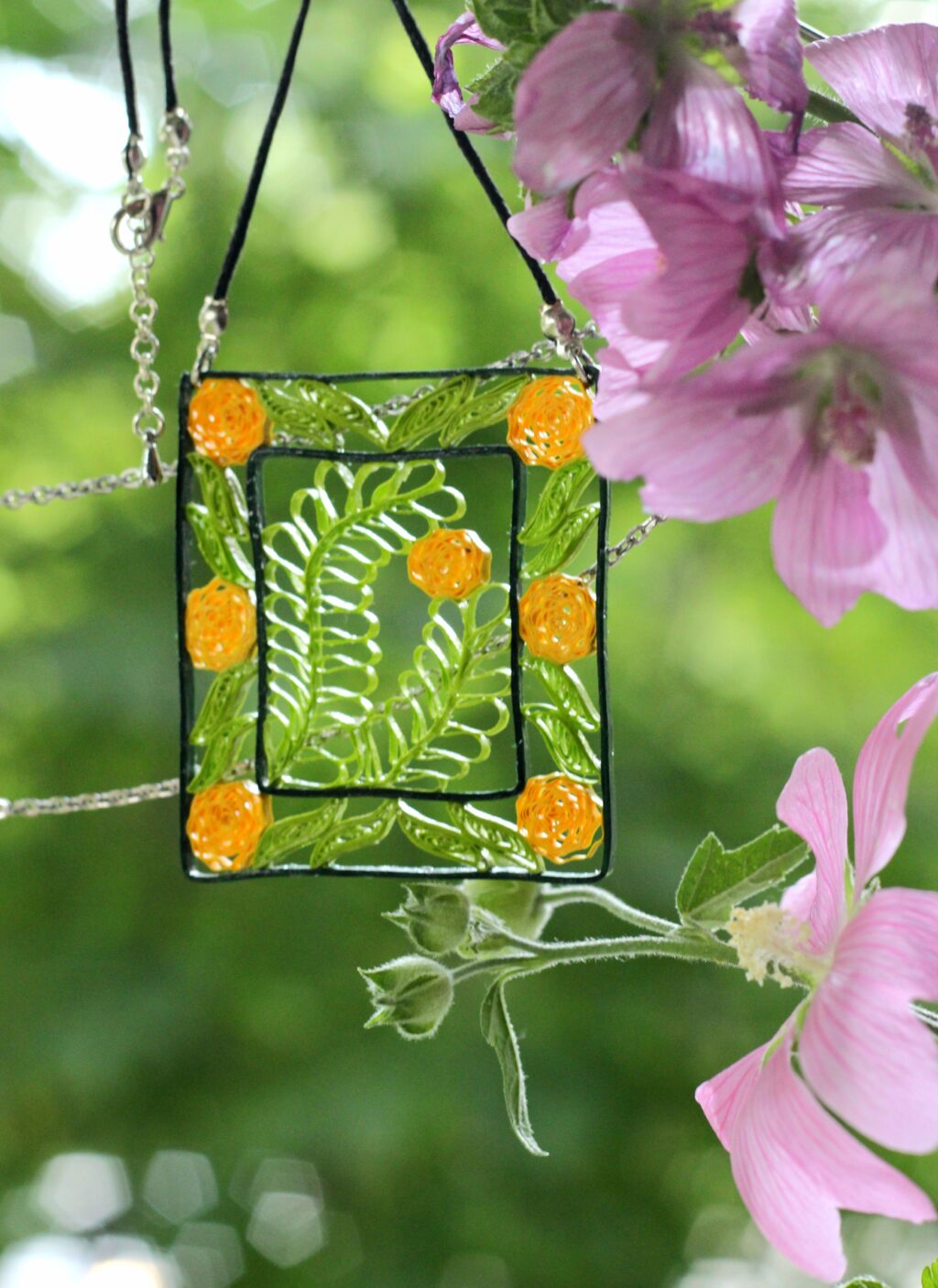 Кулон квиллинг КВАДРАТ