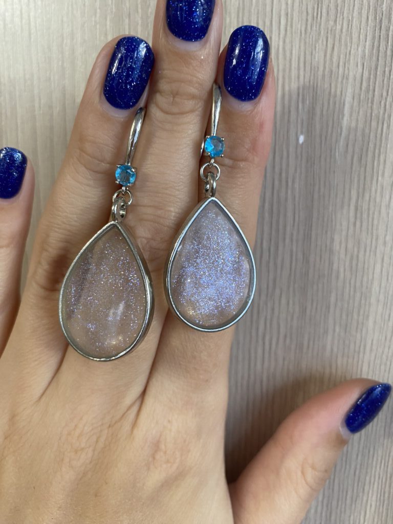 Серьги из УФ глины