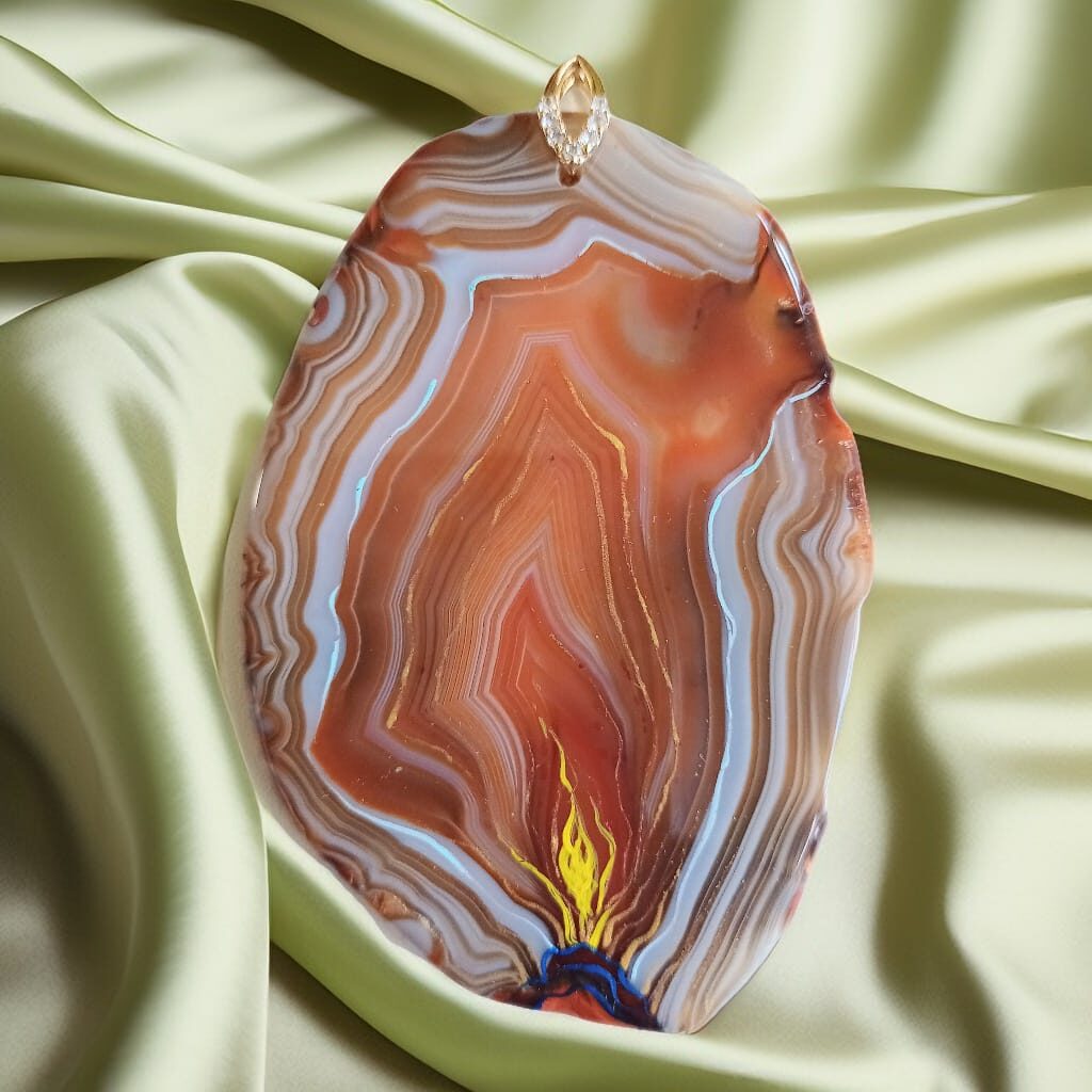 Подвеска Агат с росписью