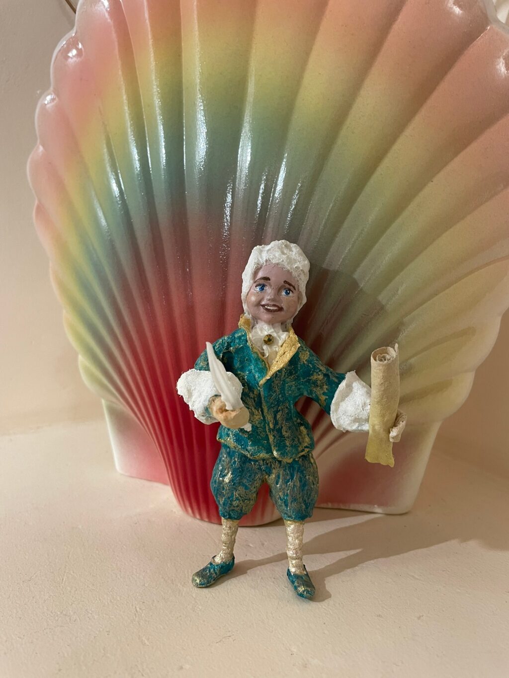 Ватная игрушка «Придворный писарь» на подвесе.