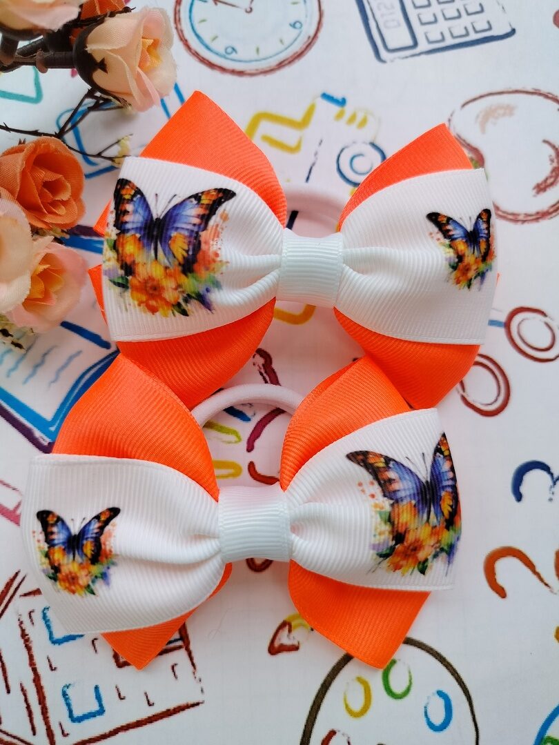 Бант для волос с принтом