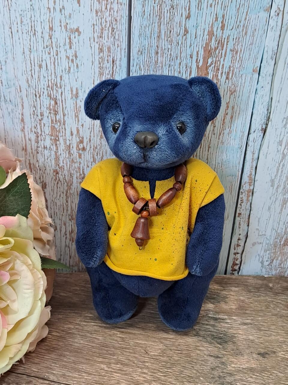 Интерьерный медвежонок Луис ручной работы, 20 см