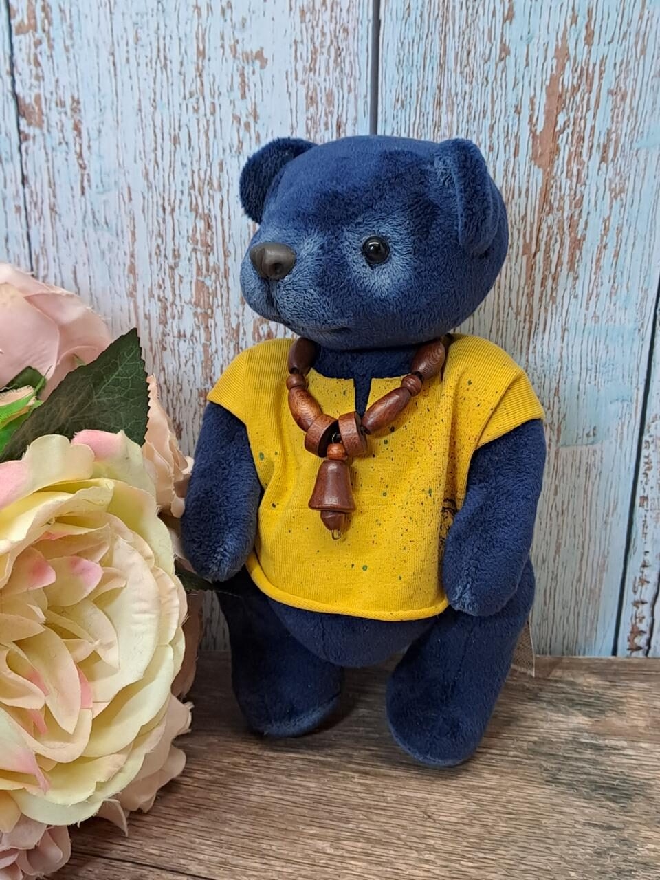 Интерьерный медвежонок Луис ручной работы, 20 см